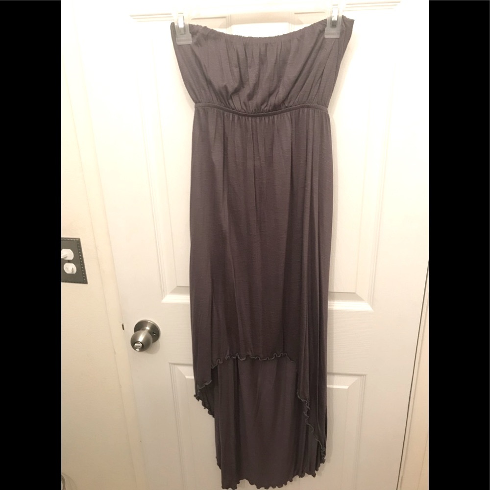NWT Maxi Strapless w back Tie Dress